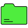 Green Closed Folder free icon for commercial use