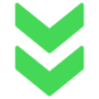 Green Double Arrow Down free icon for commercial use