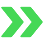 Green Double Arrow Right icon