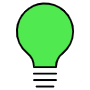 Green Light Bulb free icon for commercial use