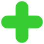 Green Plus Thick Sign free icon for commercial use