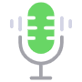 Green Radio Microphone free icon for commercial use