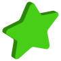 Green Star free icon for commercial use