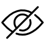 Hidden Eye Outline icon