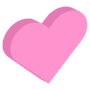 Isometric Pink Heart free icon for commercial use