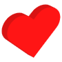 Isometric Red Heart free icon for commercial use