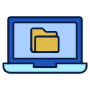 Laptop And Folder icon