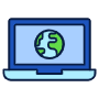 Laptop And Globe icon