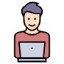 Laptop And Man icon