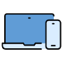Laptop And Smartphone free icon for commercial use