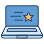 Laptop And Star icon