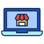Laptop And Store icon