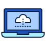 Laptop Cloud Storage icon