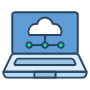 Laptop Cloud Storage free icon for commercial use