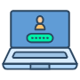 Laptop Password free icon for commercial use