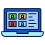Laptop Video Conference icon