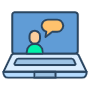 Laptop Video Conference icon