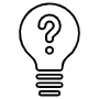 Light Bulb Question Mark free icon for commercial use