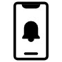 Mobile Push Notification Bell free icon for commercial use
