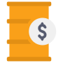 Oil Barrel Price And Dollar free icon for commercial use