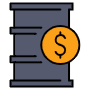 Oil Barrel Price And Dollar free icon for commercial use