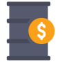 Oil Barrel Price And Dollar free icon for commercial use