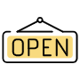 Open Signboard free icon for commercial use
