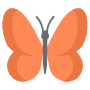 Orange Butterfly free icon for commercial use
