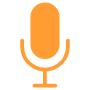 Orange Radio Microphone icon