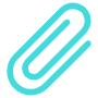 Paper Clip Blue Simple free icon for commercial use