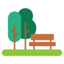 Park Bench And Trees free icon for commercial use