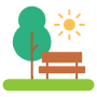 Park Bench And Trees free icon for commercial use