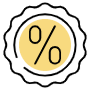 Percent Badge free icon for commercial use