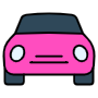 Pink Car free icon for commercial use