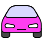 Pink Car free icon for commercial use