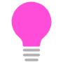 Pink Light Bulb free icon for commercial use