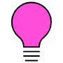 Pink Light Bulb free icon for commercial use