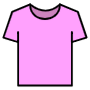 Pink simple Shirt free icon for commercial use
