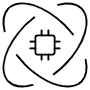 Quantum Computer Chip free icon for commercial use