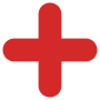Red Thick Simple Plus free icon for commercial use