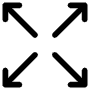 Resize Arrows free icon for commercial use