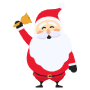 Santa Claus And Bell free icon for commercial use