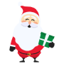 Santa Claus and Gift Box free icon for commercial use