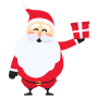 Santa Claus And Gift Box free icon for commercial use