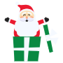 Santa Claus And Gift Box free icon for commercial use