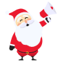 Santa Claus And Loud Speaker icon