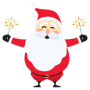 Santa Claus And Sparkler free icon for commercial use