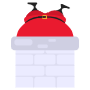 Santa Claus Chimney free icon for commercial use