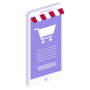 Smartphone Online Store free icon for commercial use