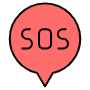 Sos Chat Bubble free icon for commercial use